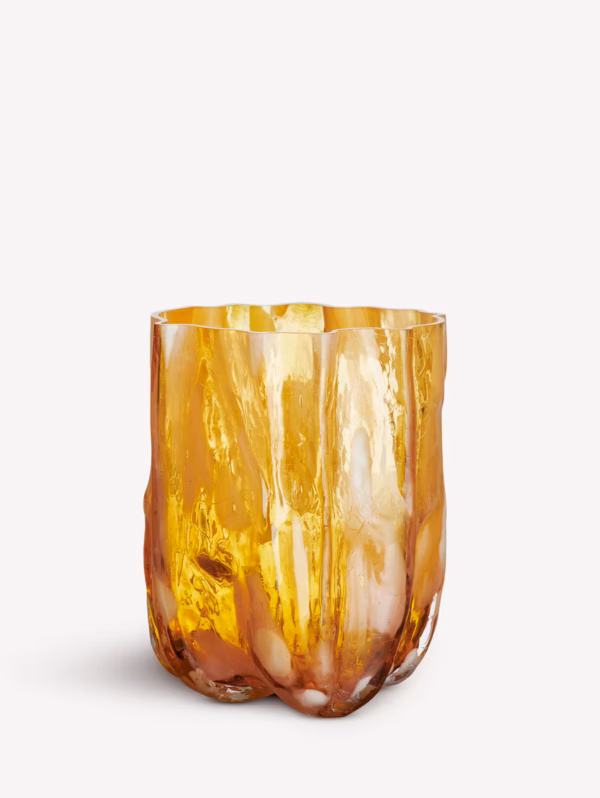 Crackle vase Amber/flamingo 27cm