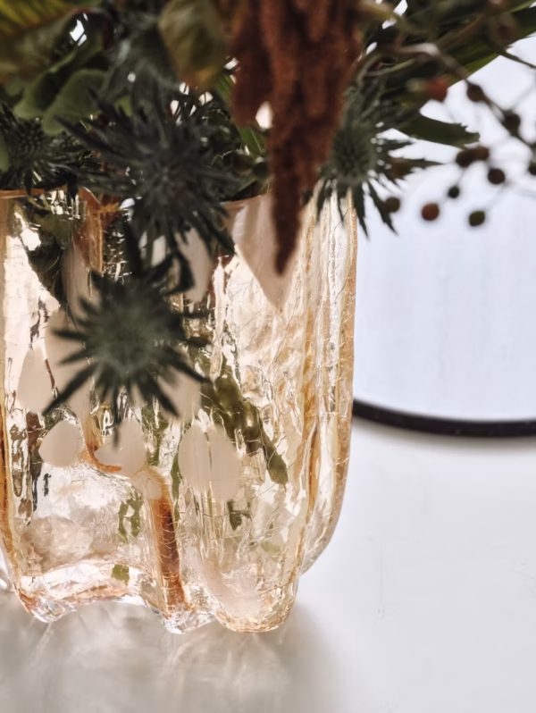 Crackle vase Amber/flamingo 27cm - Afbeelding 2