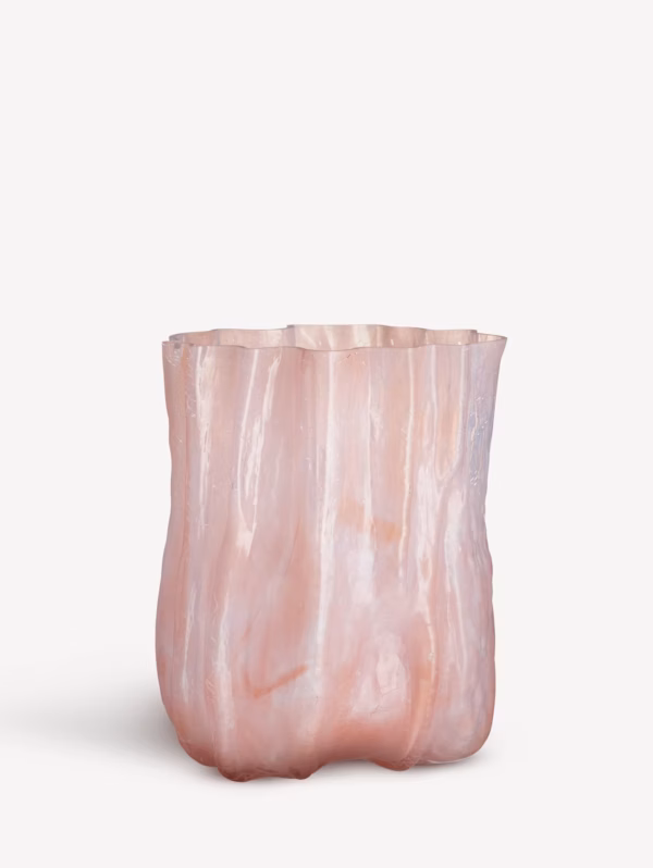 Crackle vase Pink/Pearl 27cm