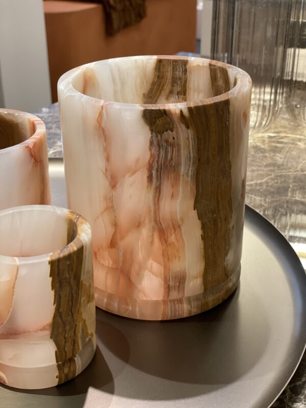 Onyx windlicht Bruin L